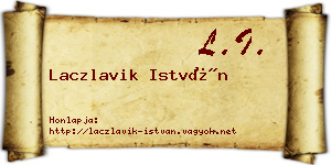 Laczlavik István névjegykártya