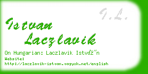 istvan laczlavik business card